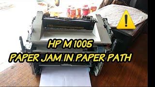 Paper jam in paper path hp m 1005 printer error  How to resolve paper jam issue in hp laserjet [upl. by Matthei]