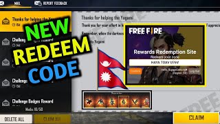 NEW REDEEM CODE FOR BANGLADESHNEPAL SERVER FREEFIRE NEW REDEEM CODEHAYATO VIDEO REDEEM CODE [upl. by Ayotahs]