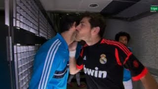 Casillas besa a Diego Lopez antes del partido  RMadrid vs Betis  HD 2013 [upl. by Amron]