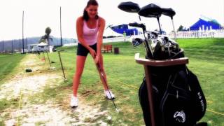 Funny Sports Blooper  Agnieszka Radwanska on Golf Course [upl. by Zelle]