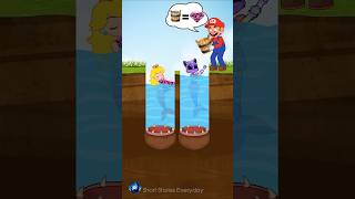 Take The Water Challenge 💦 Competition Mario vs Waluigi 💚 shorts shortvideo viralshorts story [upl. by Ahsinrev]