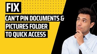 Fix Cant Pin Documents and Pictures Folder to Quick Access In Windows 11 [upl. by Llovera]