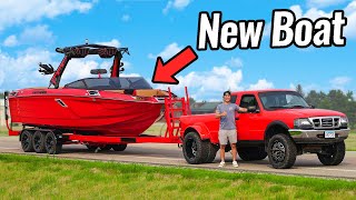 Dually Ford Ranger Tows my New Wake Boat 10000 LBS [upl. by Daza]