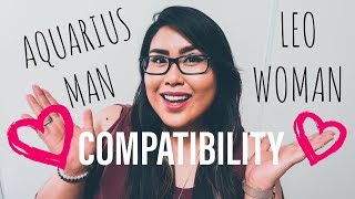 AQUARIUS MAN AND LEO WOMAN COMPATIBILITY Sun Signs [upl. by Rilda]