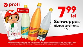 Activează oferta în aplicația Profi și ai Schweppes diverse sortimente 15L la doar 799 lei [upl. by Dani]