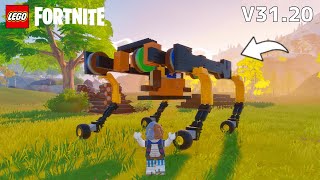 How to build a working fourlegged robot in Lego Fortnite [upl. by Nauhs]