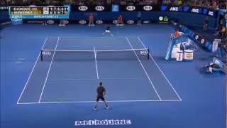 DjokovicWawrinka 32 Match Point Australian Open 2013 Amazing [upl. by Puglia]