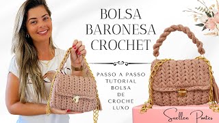 Como fazer Bolsa de Croche Fio de Malha Passo a Passo  Ponto Sucesso no exterior  Maravilhosa Pap [upl. by Anileba]