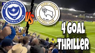 POMPEY VS Derby County  1st Vs 2nd  Portsmouth FC v Derby County FC  VLOG [upl. by Aicirtak848]