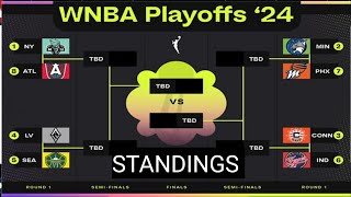 WNBA playoffs 2024  WNBA standings 2024  WNBA playoffs standings 2024  WNBA playoffs schedule [upl. by Atrim987]