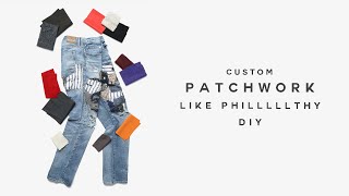 HOW TO Patchwork Jeans like Philllllthy  GA004 [upl. by Aramoiz755]