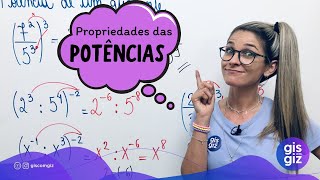 PROPRIEDADES das POTÊNCIAS \Prof Gis [upl. by Alil]