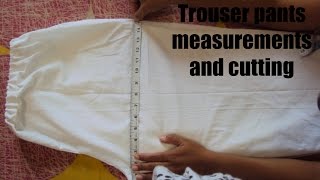 HOW TO MAKE TROUSER PANTS measurement and cutting [upl. by Matthia]