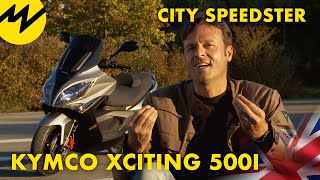 Kymco Xciting 500i  City speedster  Motorvision International [upl. by Onoitna203]