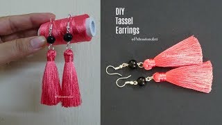 Tassel earrings  How to make silk thread Tassel earrings at home  jewelry making [upl. by Hollingsworth]