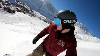 Tignes March 2023 Snowboarding [upl. by Elocn]