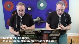 Mendelssohn Scherzo from Midsummer Nights Dream Clarinet Orchestral Excerpt [upl. by Ellevel]