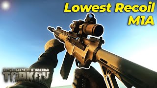 LOWEST Recoil M1A Build  Escape From Tarkov Patch 1212 [upl. by Ahsenrad]