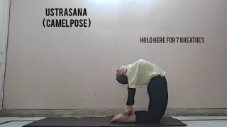 steps to do USTRASANA Camel pose 🧘‍♀️ [upl. by Eirojam128]