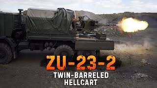 Soviet 23mm TwinBarreled HELLCART ZU232  High Caliber Mayhem [upl. by Ranna]