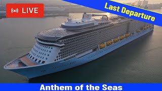 SHIPS TV  Anthem of the Seas Royal Caribbean Cruise Ships Departing Port of Southampton [upl. by Arraet]