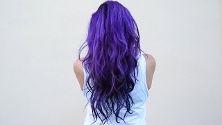 How I dye my hair purple amp blue ♥ DIY [upl. by Gracye]