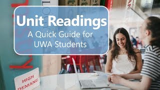 Unit Readings  quick guide for students [upl. by Avelin]