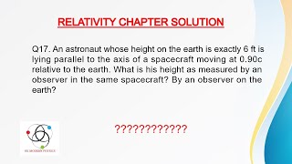 Chapter 1Relativity Q 17  Solution of CONCEPT OF MODERN PHYSICS BY BEISER [upl. by Janene]