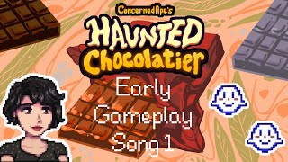 Haunted Chocolatier  Early Gameplay Song 1 [upl. by Enileoj]