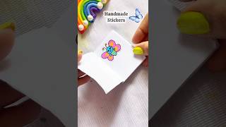 Handmade butterfly 🦋 stickers satisfying shorts satisfying craftideas [upl. by Neelhsa]