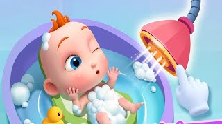 Super JoJo Baby Care Game by Babybus  Super JoJo Bath Time Cartoon  Learn How to Care For Babies [upl. by Reich]