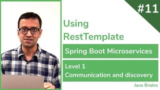 11 Using RestTemplate to call an external microservice API  Spring Boot Microservices Level 1 [upl. by Halyk]