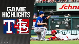 Rangers vs Cardinals Game Highlights 73024  MLB Highlights [upl. by Karolina758]