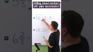 Adding mixed numbers with unlike denominators [upl. by Settera]