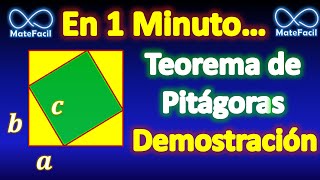 Teorema de Pitágoras DEMOSTRADO en 1 minuto [upl. by Aley]