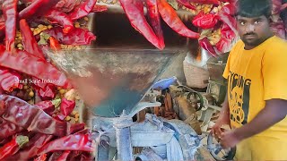 Amazing Chilli Powder Making FLOUR MILL Red Chilli grinding In the preceding method [upl. by Auria]