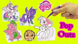 My Little Pony Pop Outz Marker Color Kit with Princess Luna Celestia Twilight Sparkle [upl. by Tnomad]