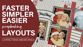 Faster Scrapbooking Layouts  Scrapbooking for Beginners  Christmas Layouts [upl. by Oniger714]