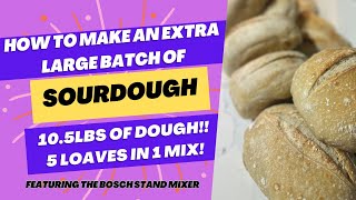 Effortlessly Mix 5 Sourdough Loaves Over 105 lbs in the Bosch Universal Plus Stand Mixer [upl. by Shana]