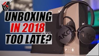 AKG Y50BT Bluetooth Headphones UNBOXING in 2018 [upl. by Idnir970]