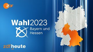 Wahlen in Bayern und Hessen  Live aus den ZDFWahlstudios in München und Wiesbaden [upl. by Eibor]