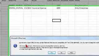 Importing a Journal Entry into Quickbooks [upl. by Llerred]