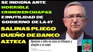 RICARDO SALINAS PLIEGO HORRORIZADO ANTE CRIMEN EN BERRIOZÁBAL CHIAPAS 4T FALLIDA BANCO AZTECA [upl. by Brawley761]