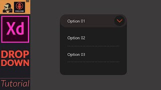 How to Create a Drop down Menu Component in Adobe XD  Tutorial [upl. by Godfree356]