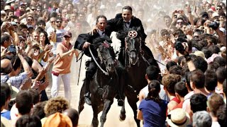 4K CRAZY Sant Joan Ciutadella Fiesta In Menorca Spain [upl. by Inaluahek770]