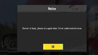 Bgmi Fix Server is busy please try again later Error code restrict area  Bgmi server is busy [upl. by Eanore]