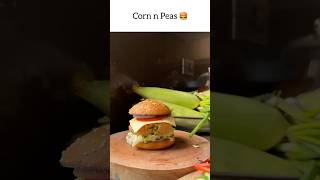 A burger for your health and soul 🍔 cornandpeas recipe burgerrecipe wholewheat healthy meal [upl. by Bakemeier]