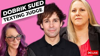 LIVE  David Dobrik Sued Texting Judge Responds Petito Hearing Cancelled [upl. by Siul487]