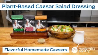 PlantBased Caesar Salad Dressing Flavorful Homemade Caesars WTF  Ep 344 [upl. by Ynattir595]