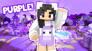 💜Building a PURPLE Minecraft Village [upl. by Ettevy303]